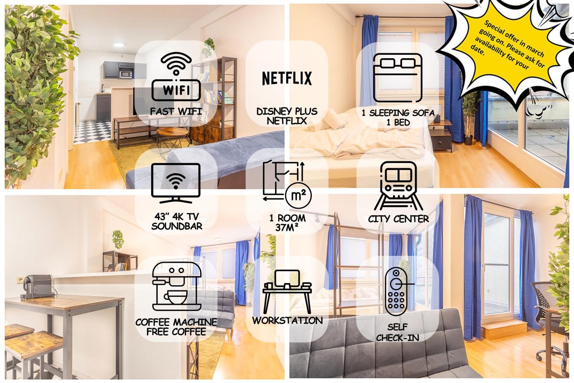 Balkon, 4K Tv, Kaffee, Netflix Apartman Bad Dürrenberg Kültér fotó